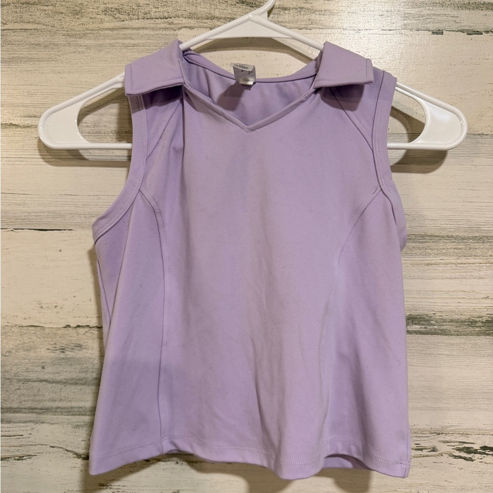 Yogalicious Lavender Polo Girls Sleeveless Athletic Tank